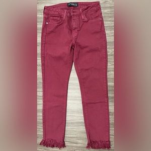 Just Black Denim Jeans with frayed hem